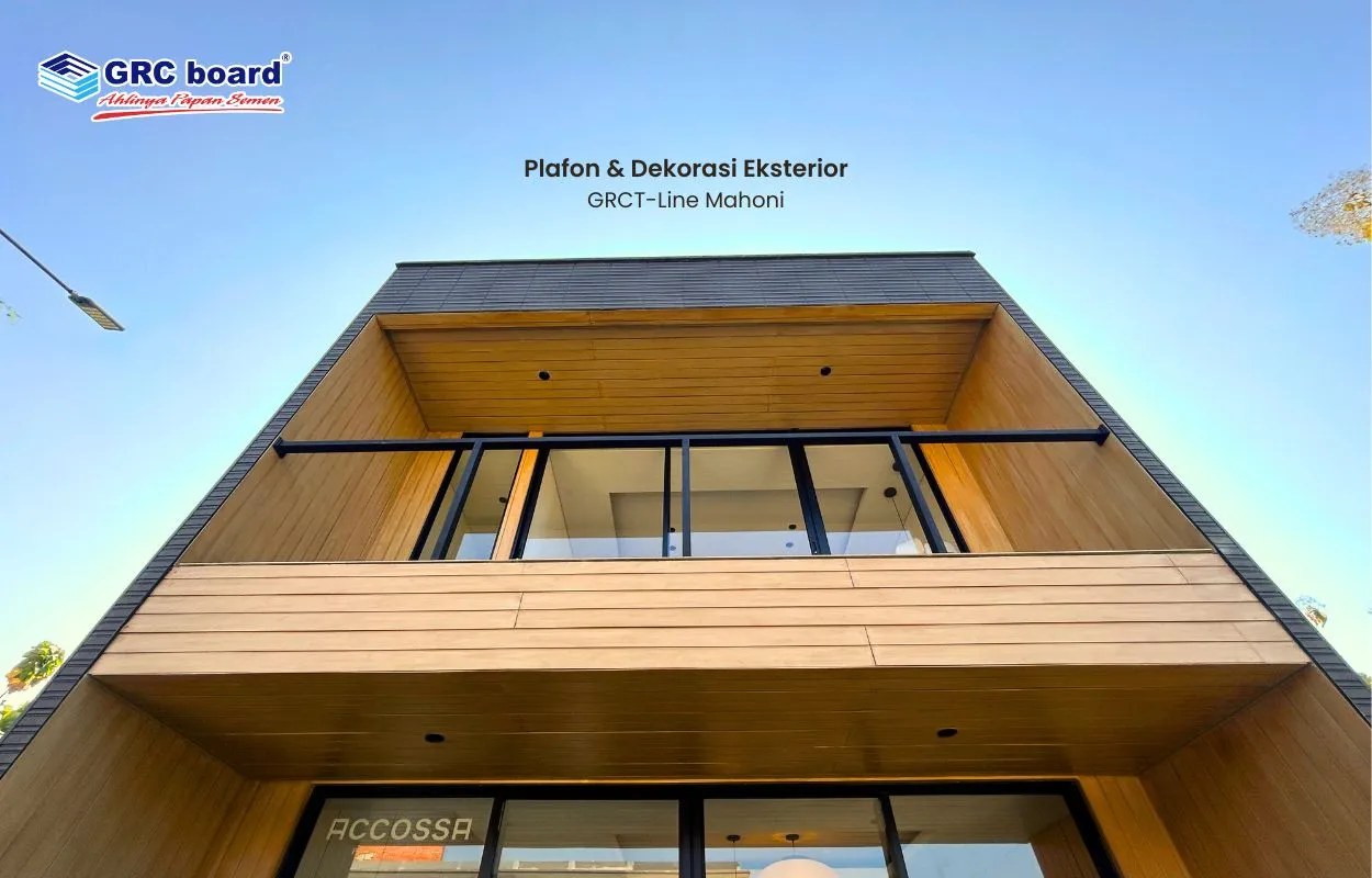 Dekorasi Eksterior Rumah Gaya Minimalis dengan GRC TLine dari GRC board